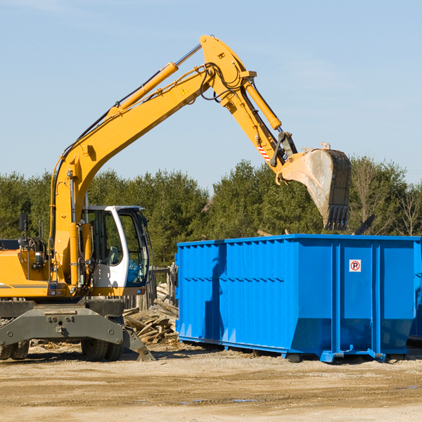 are there any restrictions on where a residential dumpster can be placed in Nicholson